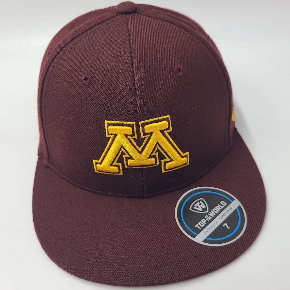 Minnesota Golden Gophers Hat Fitted 7 Top of the World Maroon NCAA Wool Blend